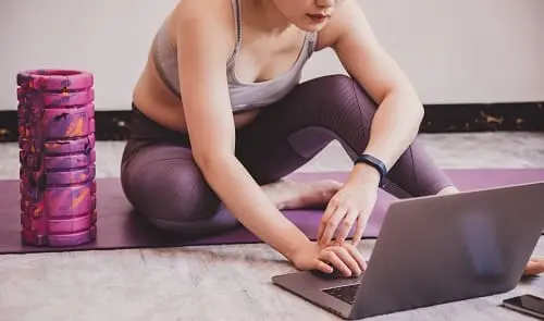 girl sitting in front of a computer